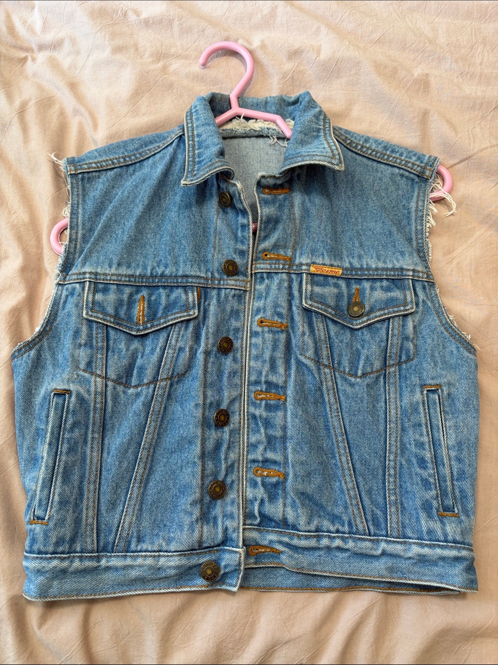 Vintage-Inspired Blue Denim Vest